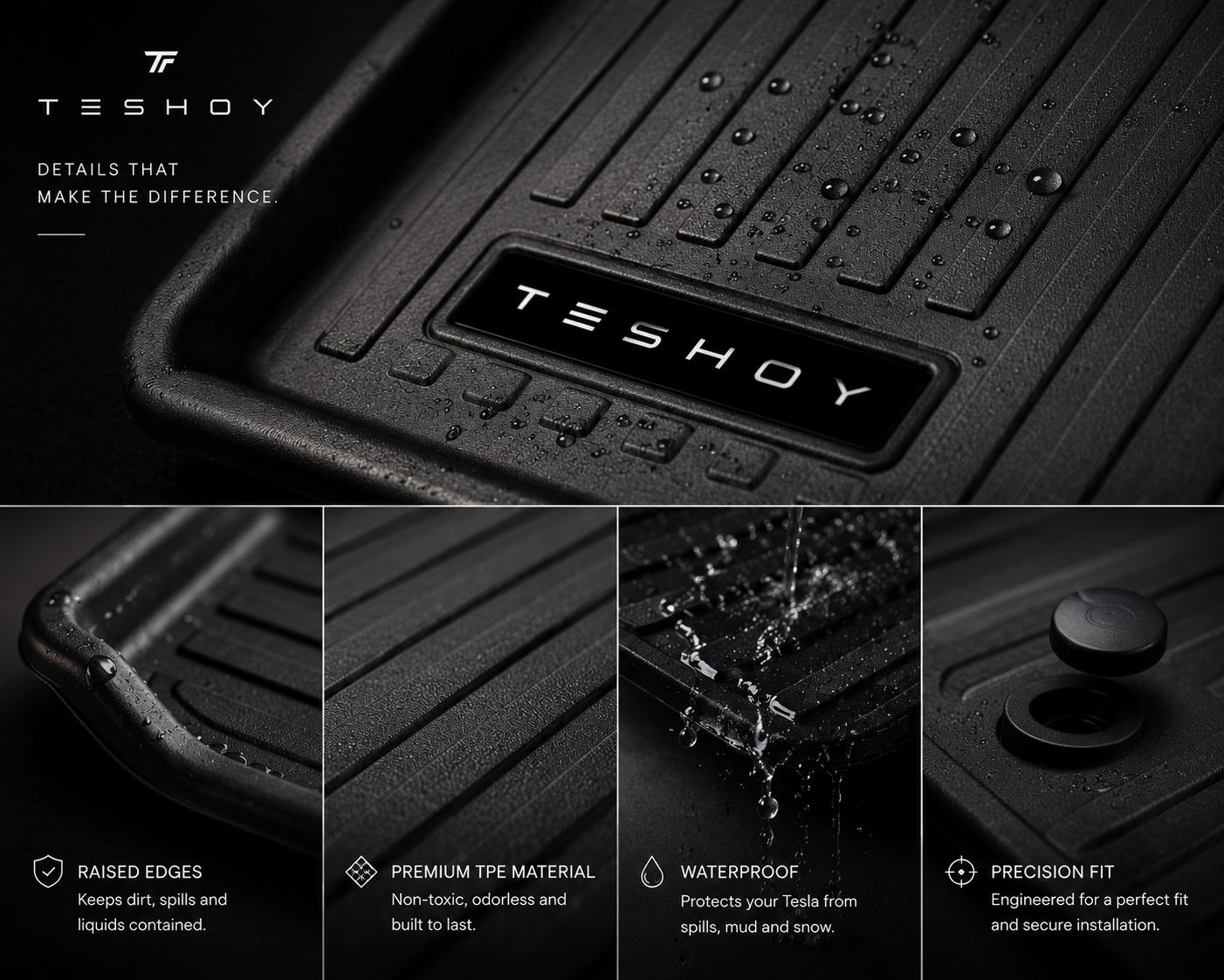 Tesla Model Y 2026 Juniper All-Weather Floor Mats | Premium Interior Protection